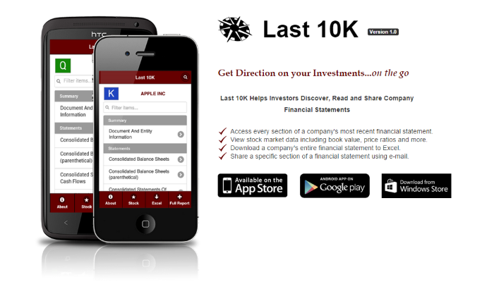 Last10K financial filing research website