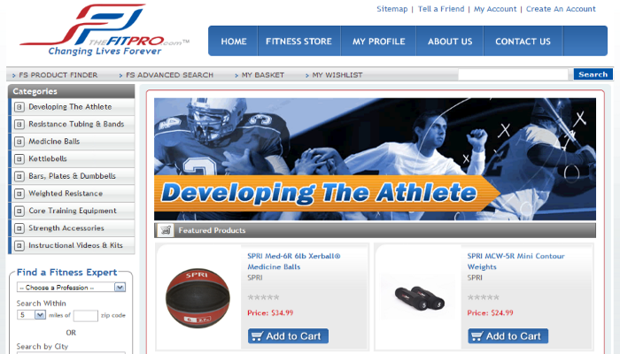 The Fit Pro health and fitness search website